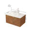 Meuble-lavabo mural 36 po avec vasque ronde en verre transparent-1319643979