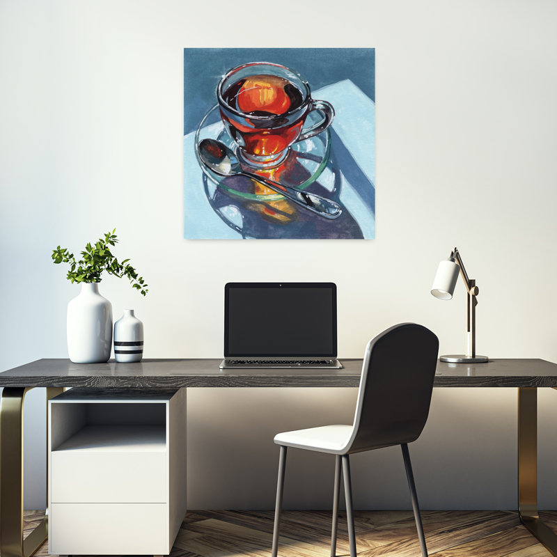 Art mural contemporain abstrait clair, H 18 po x l 18 po