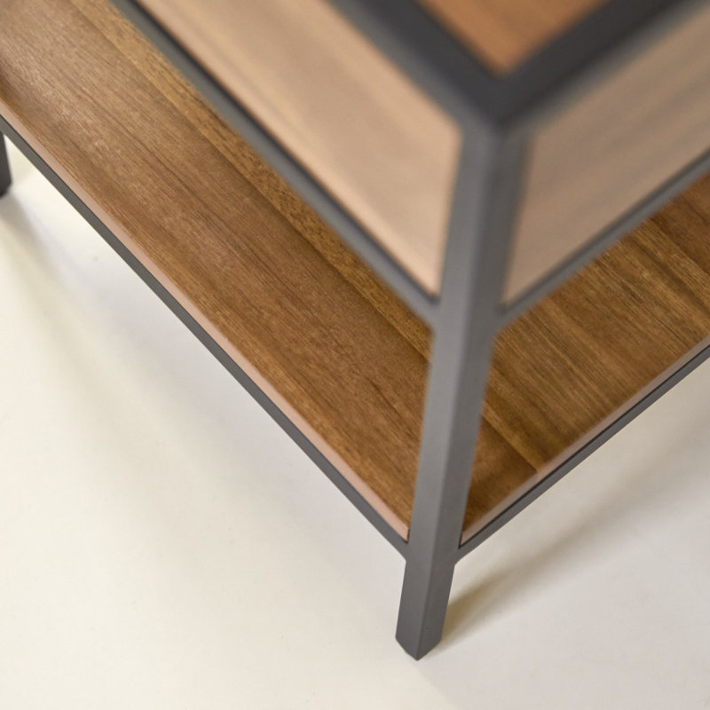 Agra 35cm W Solid Wood Bedside Table
