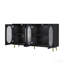 Buffet Modern Accent, portes en acrylique, autoportant - noir