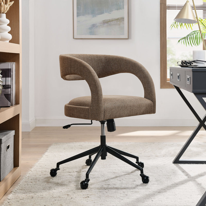 Chaise de bureau rembourrée Pinnacle, Moka