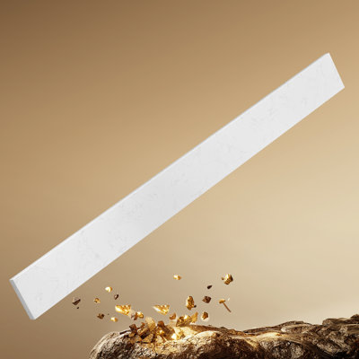 48 In. W Cultured Marble Vanity Backsplash Bathroom Countertop Splash Guard In Carrara White