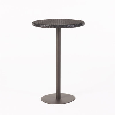 Outdoor 26" Round PE Rattan Bar Table(Only Including Table)