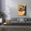  «Gold Geometric Bear 1» par Alonzo Saunders, art mural sur toile, 40 po x 54 po-953579953