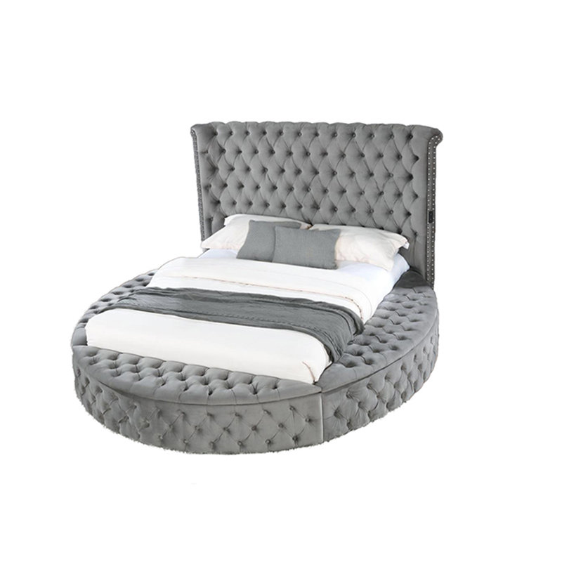 Ensemble de chambre avec rangement 6 pièces Taner, Gris, Grand