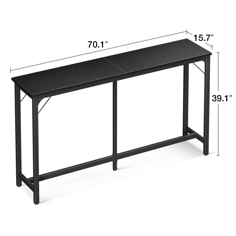 Console 70,1 po, Noir, noir, noir, noir, H 39,1 po x l 70,1 po x P 15,7 po, Noir, noir, noir, noir