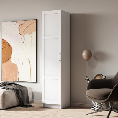 68.85" H Stackable Cabinet In White - Practical Storage Option 15.99" D X W Movable Partitions & Easy Cleaning Wall Mounted Storage, Versatile For Home Shelves
