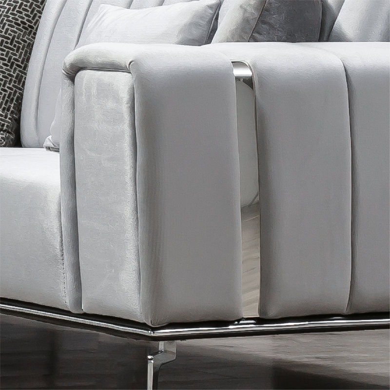 Bogumila Velvet L-Shaped Sectional Right Hand Facing