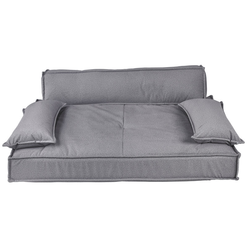 Large Orthopedic Gray Fabric Pet Sofa Bed