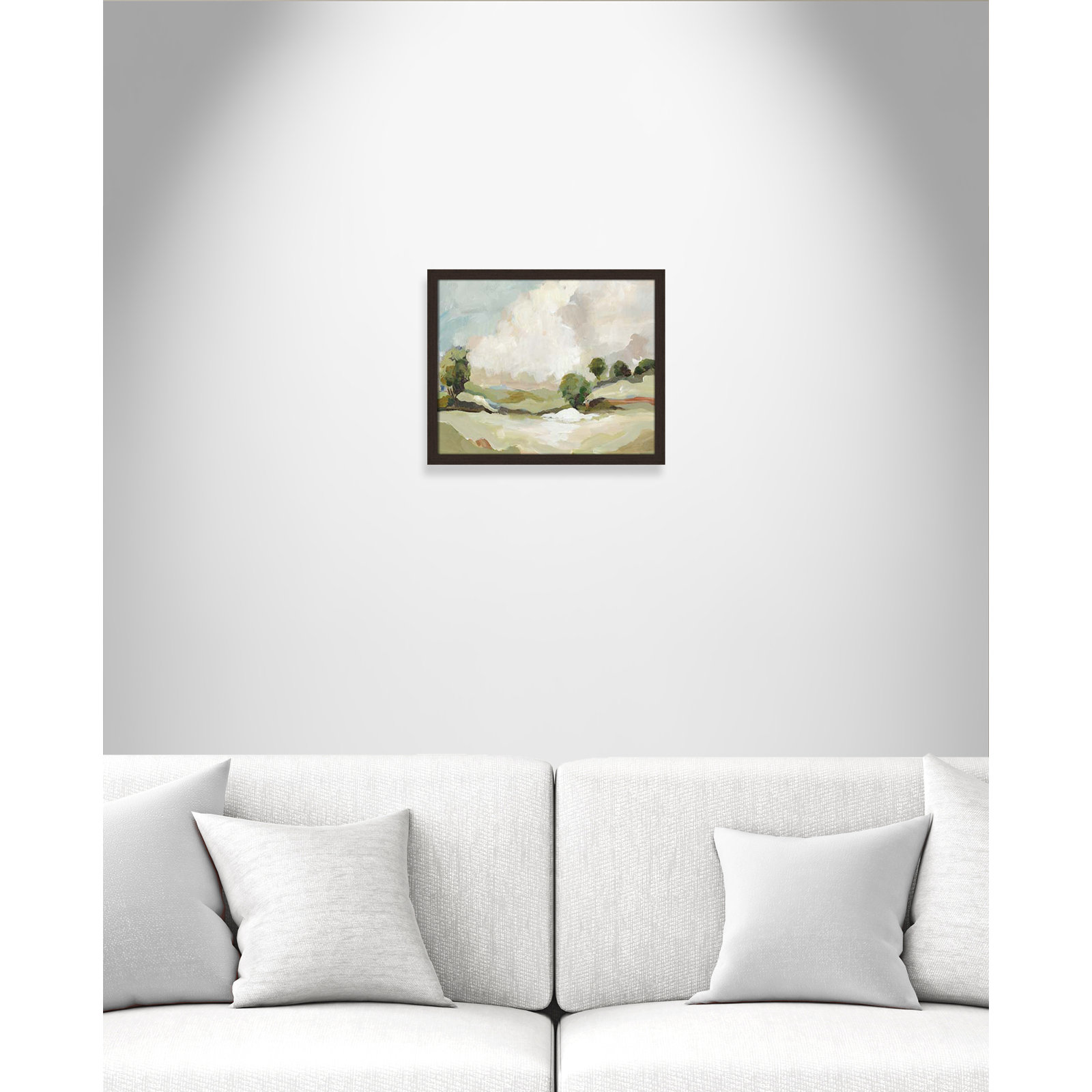 Pastoral Land by Allison Pearce, 16" H x 19" W x 1.25" D, Walnut