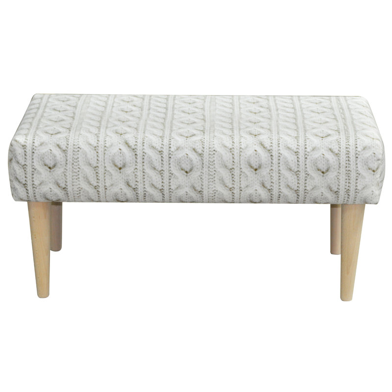 Scandi Polyester Blend Upholstered Bench