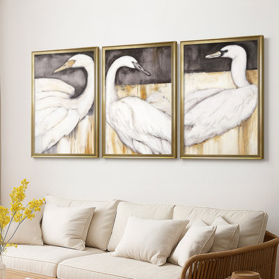 ANIMALS Series CECLxxxxi - Toile sur toile tendue avec châssis encadré - 3 pièces