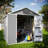 8’ × 8’ Outdoor Resin Storage Shed With Floor-109286198