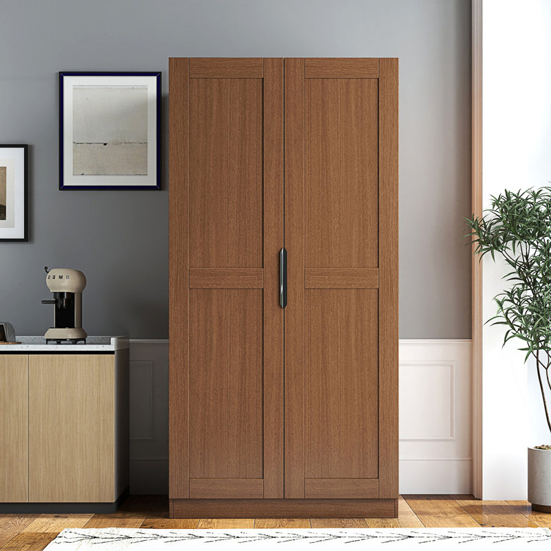 Armoire de cuisine, buffet autoportant avec portes et tablettes