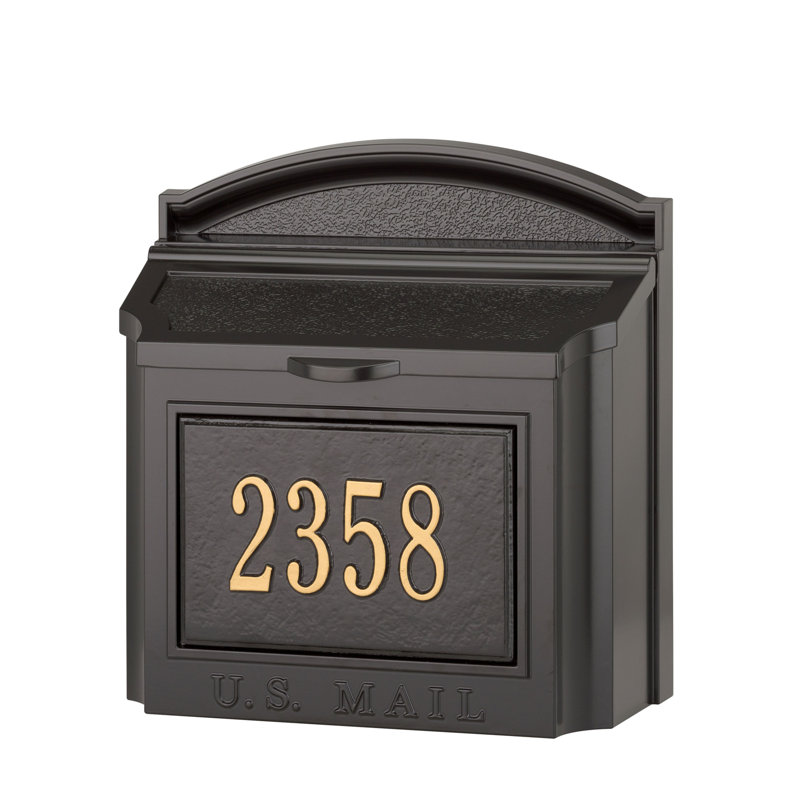 Locking Wall Mounted Mailbox, Black, Yes