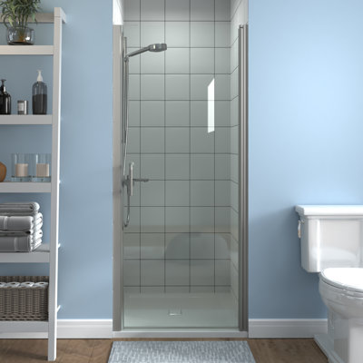 Porte de douche en verre pivotante sans cadre l 32-34 po x H 72 po