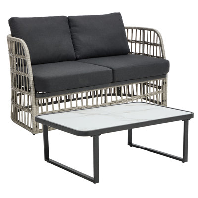Morrisdale Outdoor Patio Furniture Set With Cushions And Coffee Table