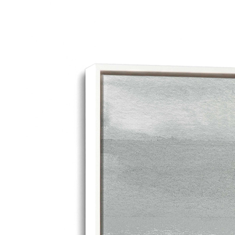 Toile tendue à rayures douces dégradées, H 18,75 po x l 12,75 po x P 1,75 po, Cadre flottant blanc opaque