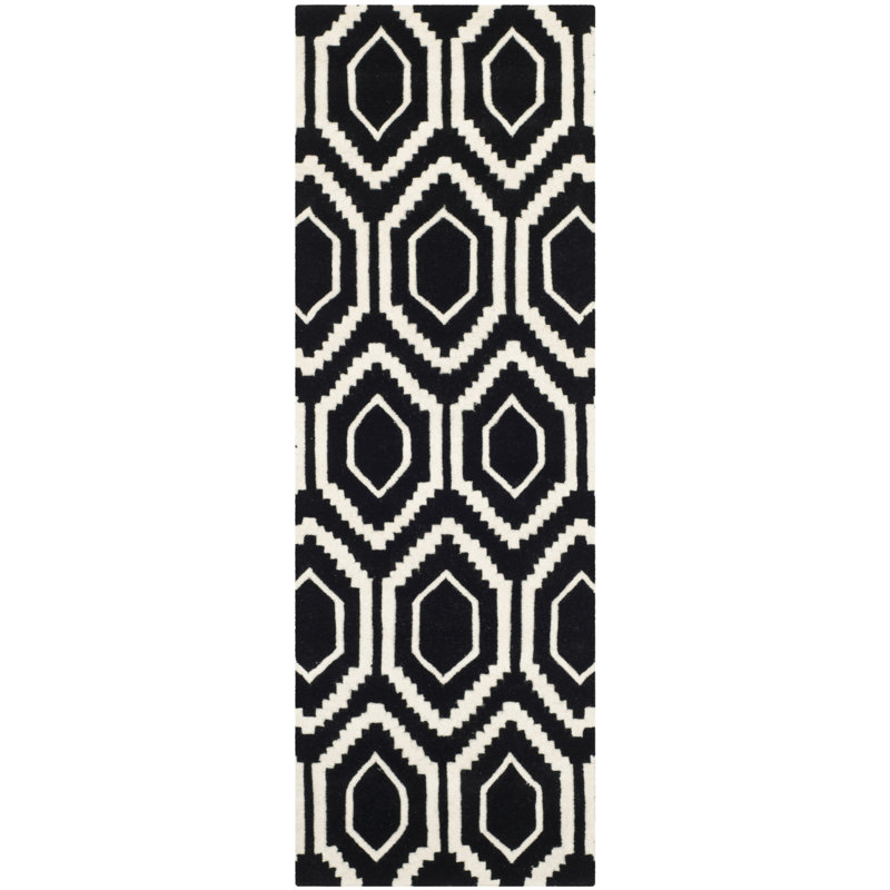 Deedie Hand Tufted Wool Geometric Rug, Rectangle 2'3" x 5'