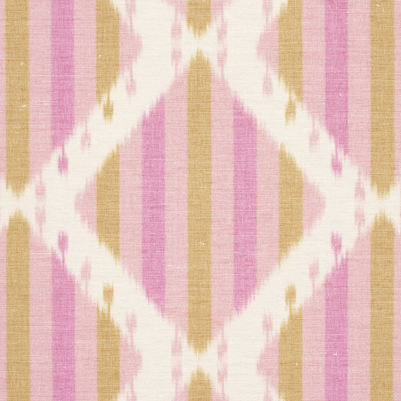 Kai Striped Ikat Fabric, Pink
