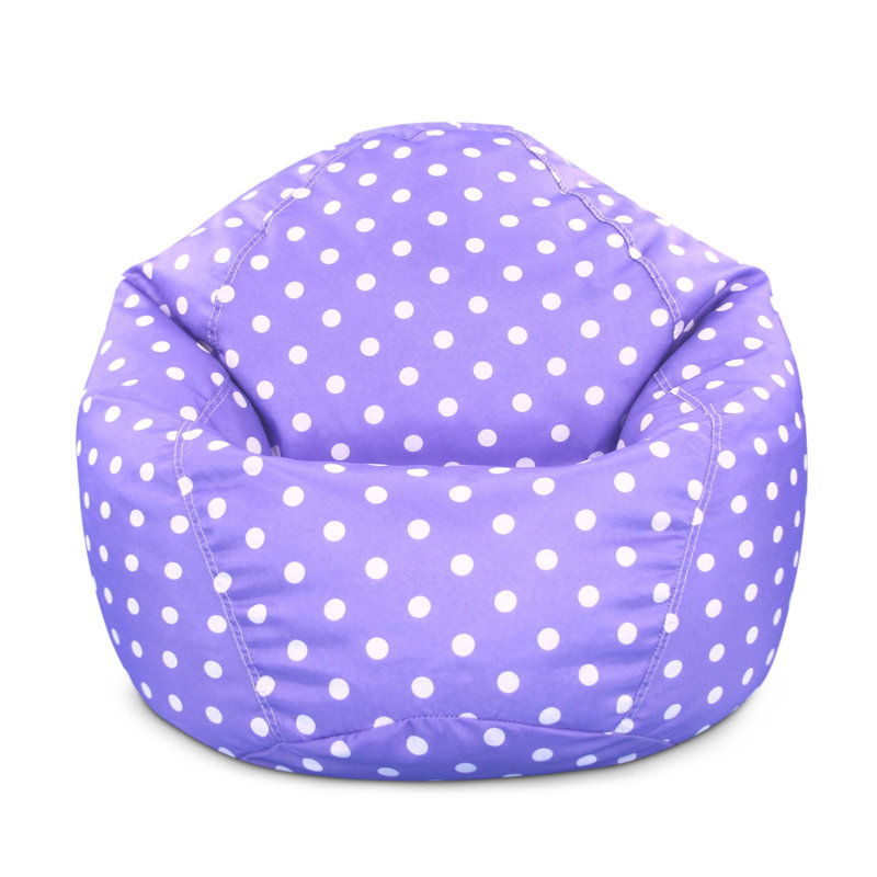 JUNIOR LAVENDER WHITE POLKA DOT BEAN BAG
