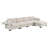 130" Modular Sectional Sofa, L-Shape With Folding Table And Dual-Port Charging, Side Storage Pockets, 2 Armrest Pillows, Free Movement Ottoman, High Density Foam, Chenille, 5 Seat-264520195