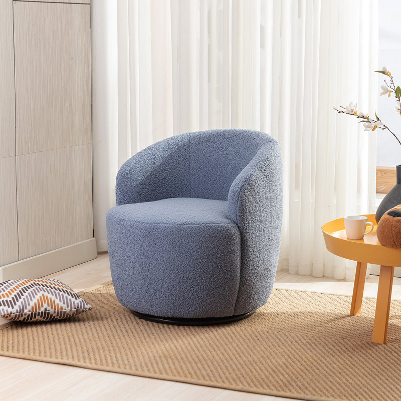 Fauteuil pivotant polyvalent avec anneau en métal élégant pour un confort accru et une esthétique moderne, Vert clair