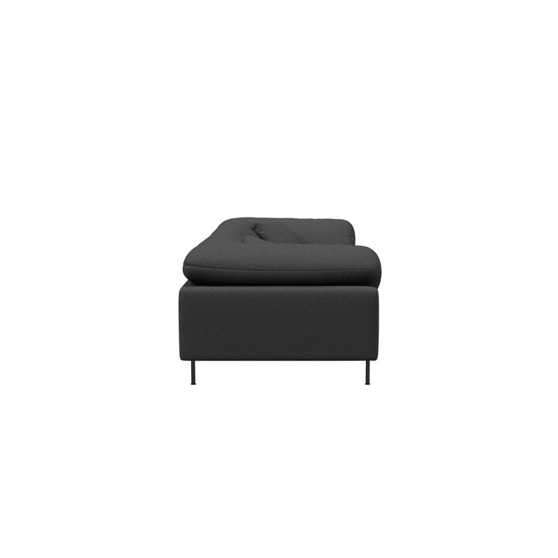 Collar 3-Seater, Gray, Cotton Blend