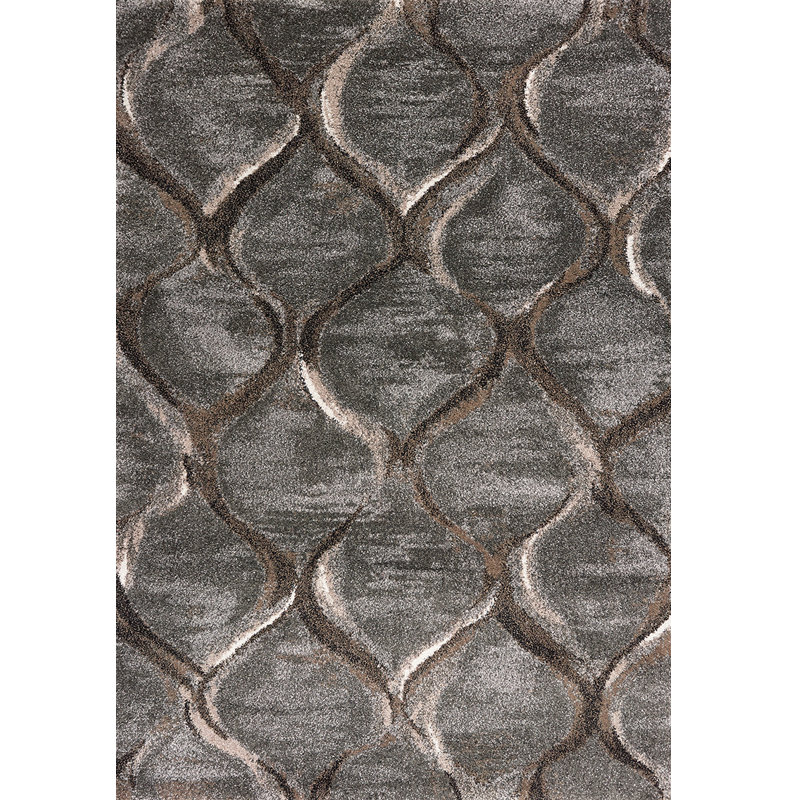 Rectangle McBain Power Loom Charcoal Area Rug, Rectangle 3'3" x 5'3"