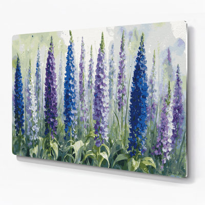 Art mural en métal Botanical Delphinium