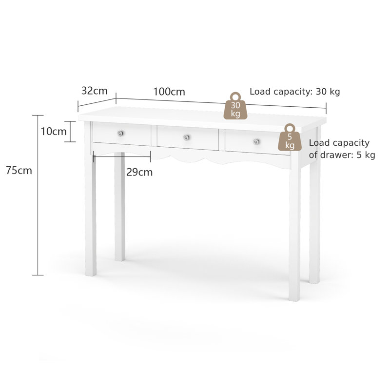Goeltz 100cm Console Table, White