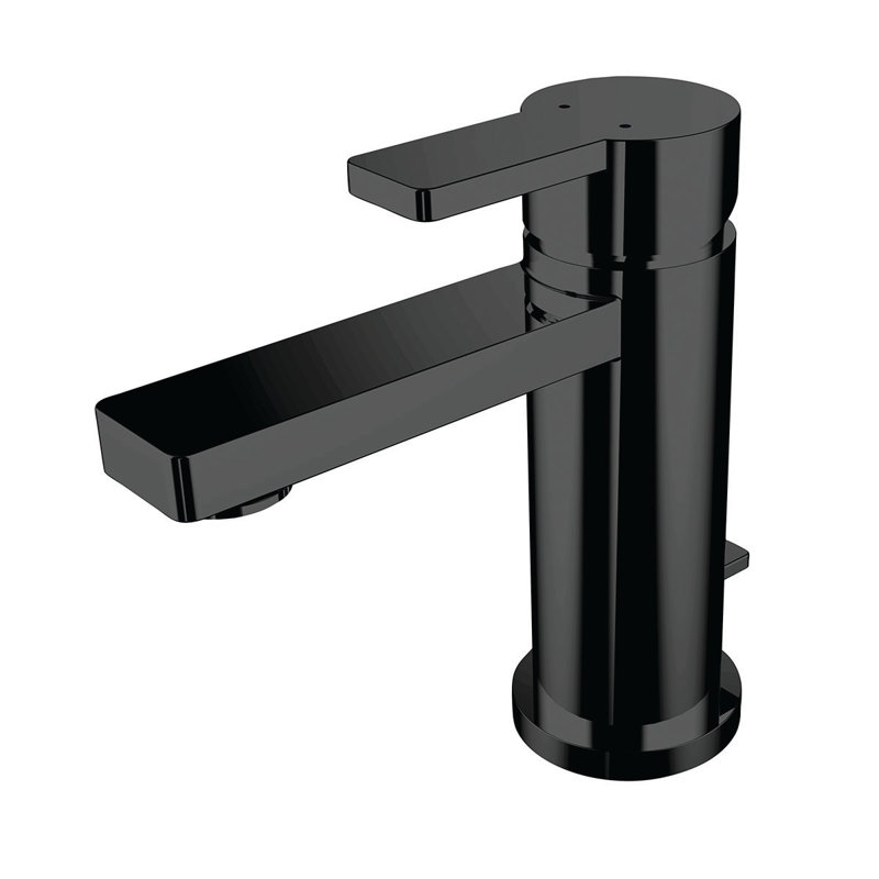Slice 60" Solid Wood Console Table, Matte Black