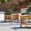 Summer Set Outdoor Teak Ottoman with Sunbrella Cushion-1812008867