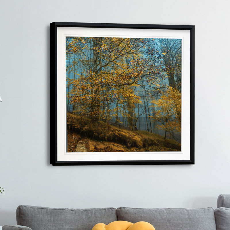 «Play the Yellow Blues», reproduction de photo, H 30,5 po x l 30,5 po x P 1,5 po, Cadre plastique noir