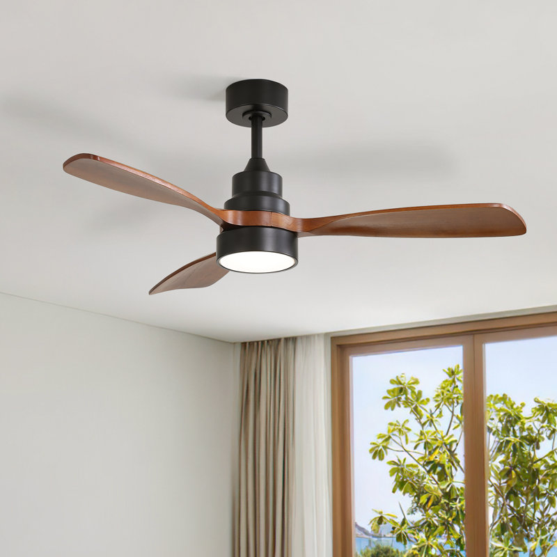 122CM 3 - Blade LED Standard Ceiling Fan With Remote Control and Light Kit Included