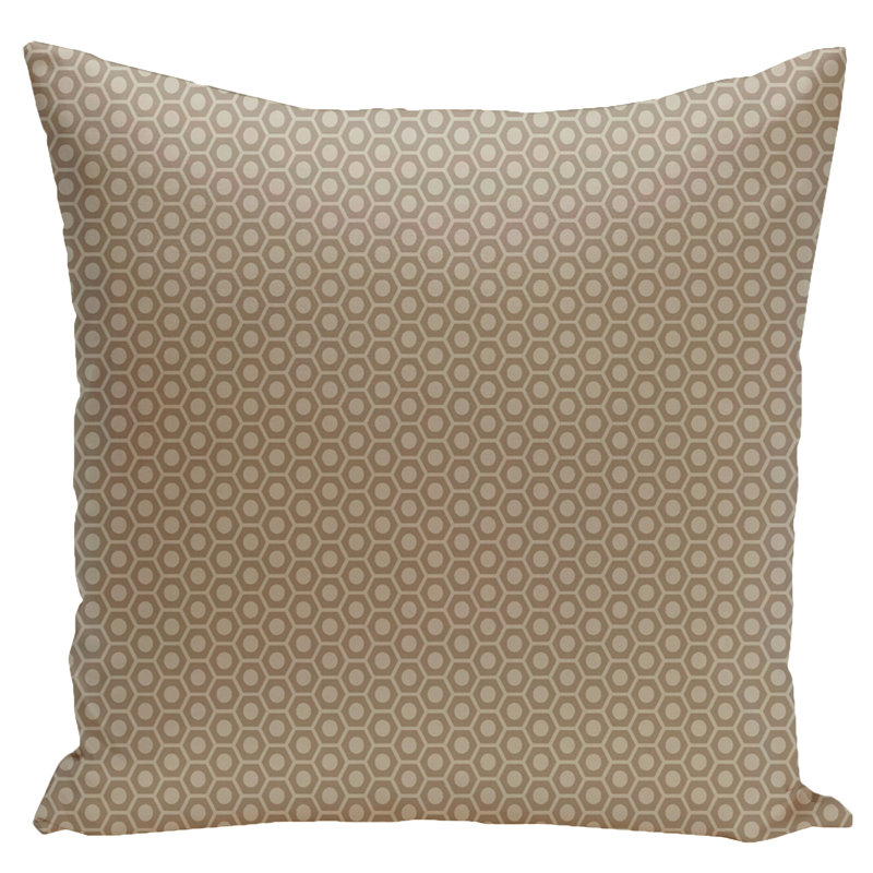 Housse et insert de coussin géométrique carré, Lin / avoine, H 26 po x l 26 po