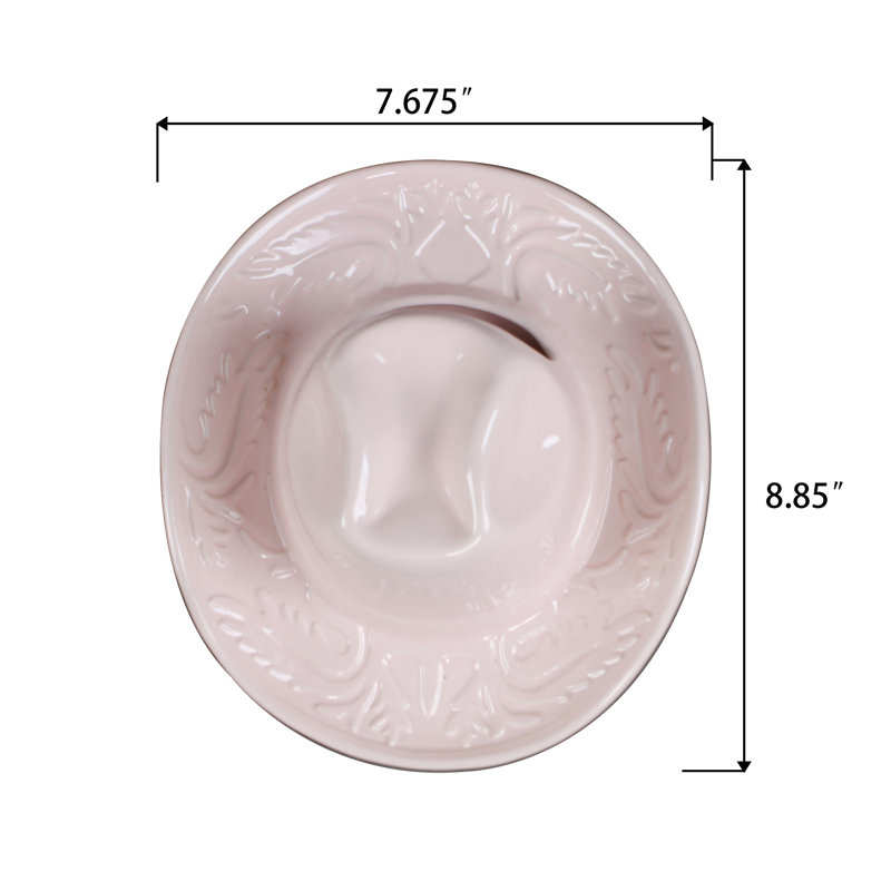 Vase chapeau de vache en céramique 8,85 "ROSE