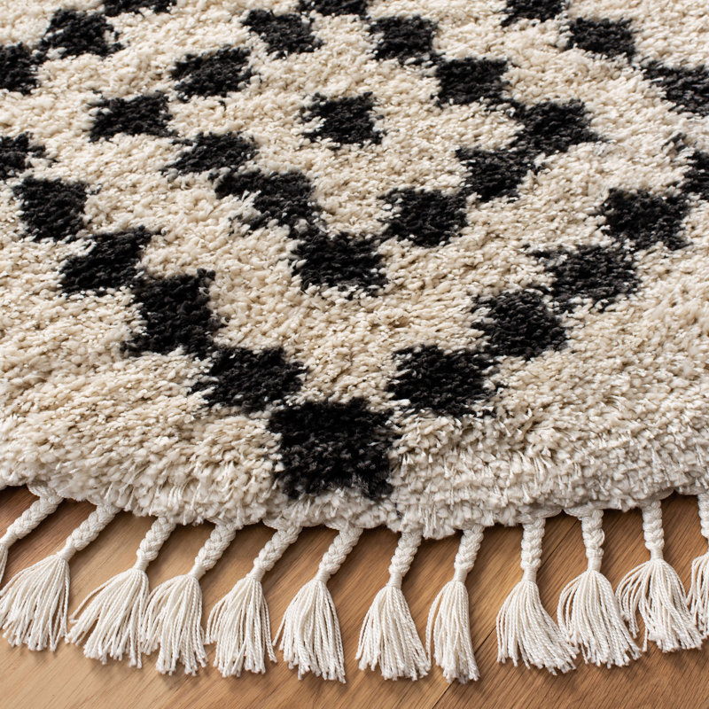 Cosper Fringe Shag 200 Performance Geometric Rug, Rectangle 5'3" x 7'6"