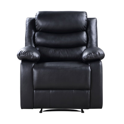 Eilbra Black Synthetic Leather Power Motion Recliner