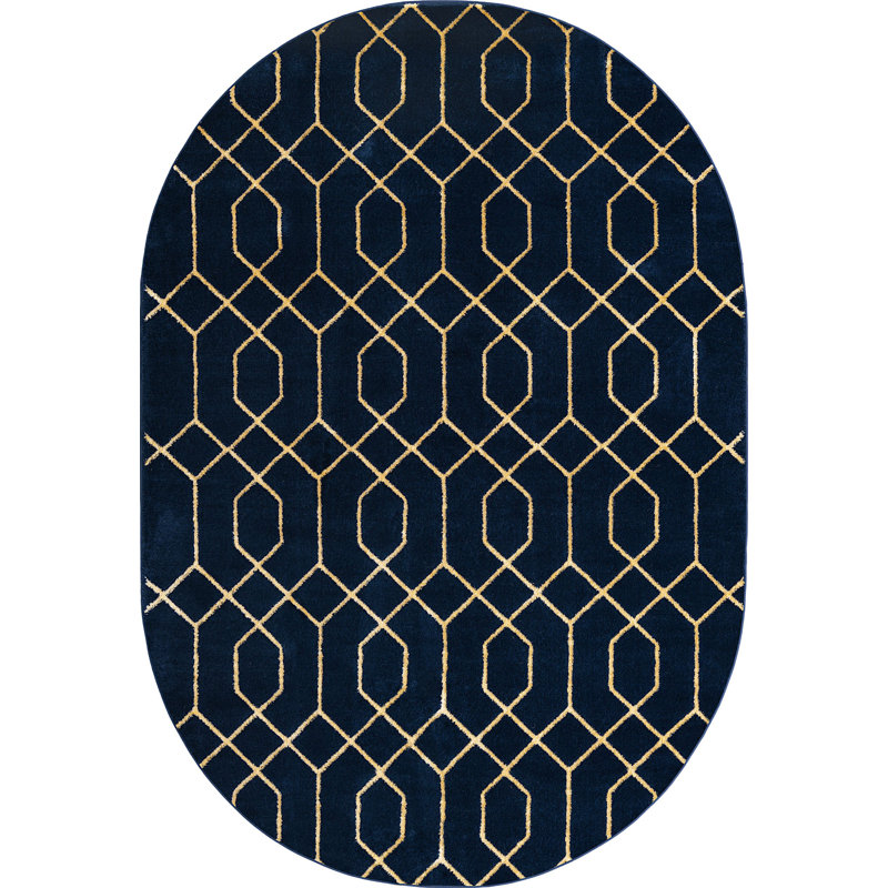 Corando Geometric Indoor Rug, Oval 4' x 6'