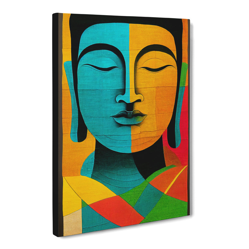 Buddha Patchwork - Wrapped Canvas, 50cm H x 35cm W x 3cm D