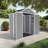 Outdoor Resin Storage Shed - Weatherproof Multi-Purpose Backyard Unit With Tilted Roof, Lucent Windows & Lockable Door For Garden Tools, Pet Shelter & Family Activities