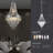 11-Chrom dimmable iron crystal Chandeliers