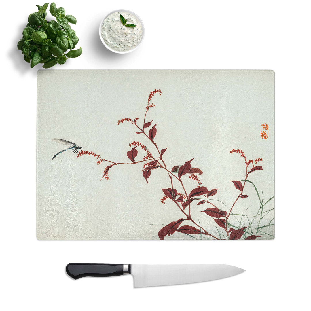 Glass Dragonfly by Kono Bairei Chopping Board