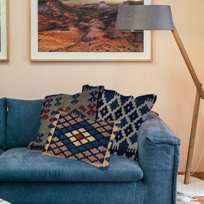 Dyal Indoor / Outdoor Geometric Rectangular Throw Pillow Cover