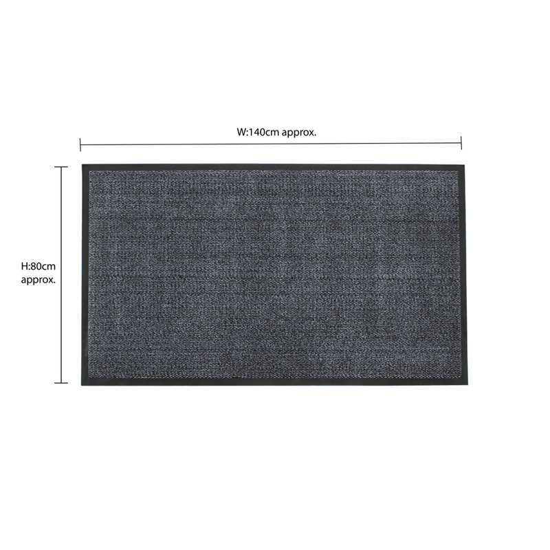 Non-Slip Indoor Doormat, Rectangle 80 x 140cm, Blue