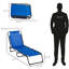 Chaise longue pliante avec inclinaison à positions multiples et filet respirant