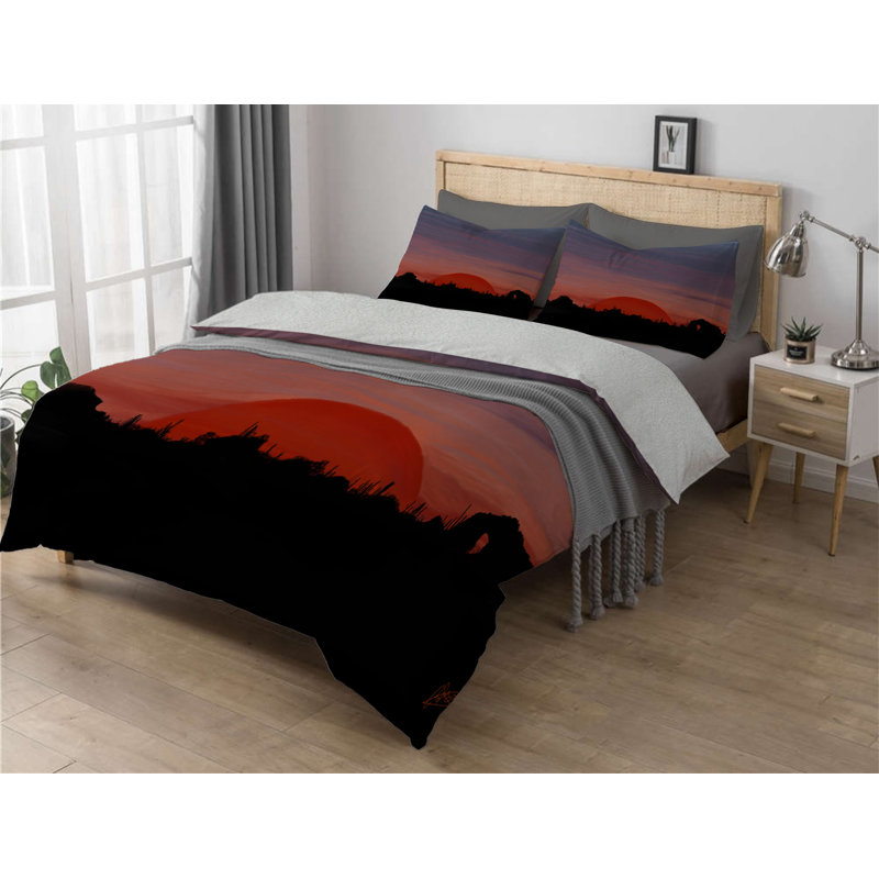 Desert Sunset Sherpa Comforter Set, King