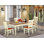 Ensemble de table de salle à manger 5 pièces moderne comprenant une table rectangulaire en bois avec feuille papillon et 4 chaises de salle à manger, babeurre et cerise
