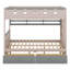 Lit superposé avec lumières DEL, lit superposé de style château en bois avec tiroirs de rangement et tablette-2047316911-2047316906